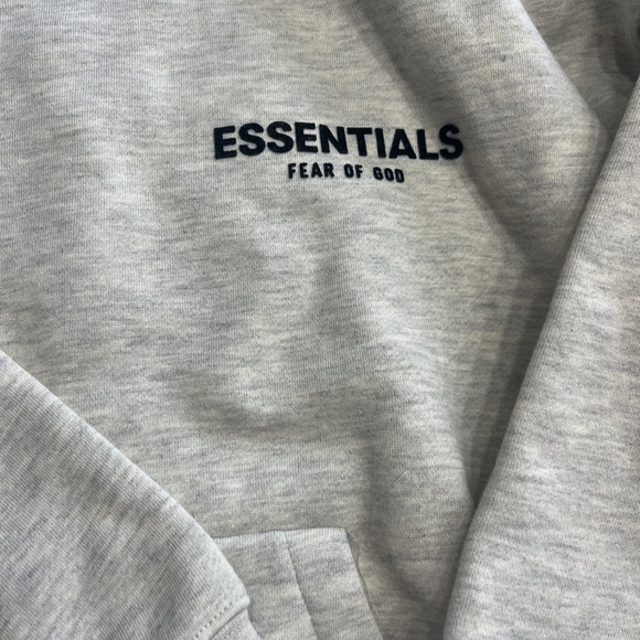 Essentials Light Gray Hoodie - Picture 3 of 8